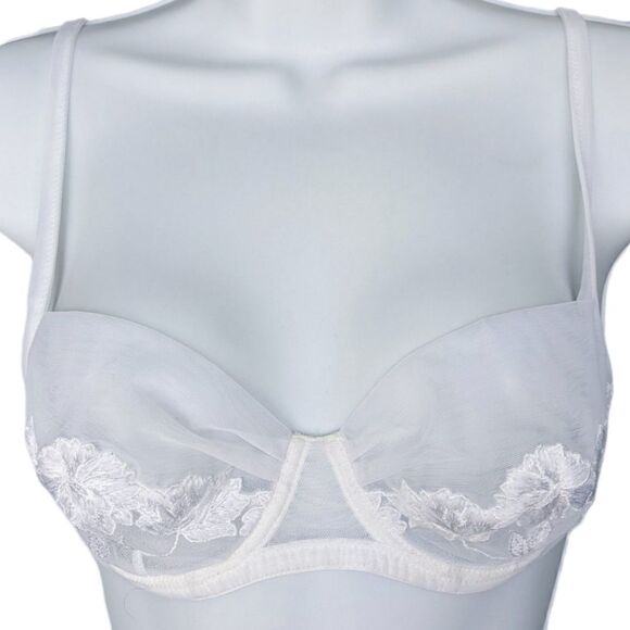 SWAN original Italian white lace bra wedding bra B037 - Picture 1 of 8